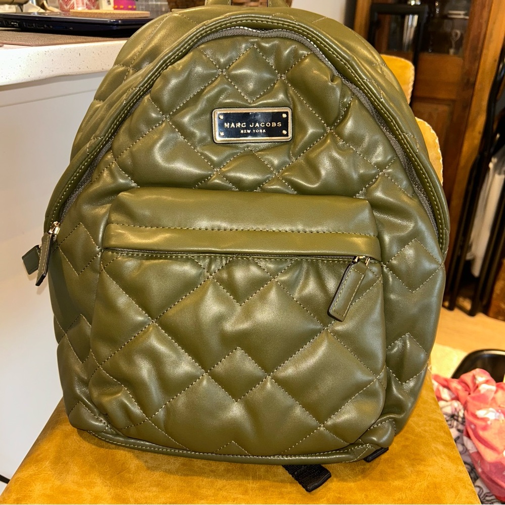 Marc Jacobs Green Quilted Backpack